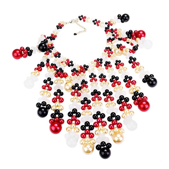 Pearl Bubble Collar Statement Necklace - Picture 4 of 5